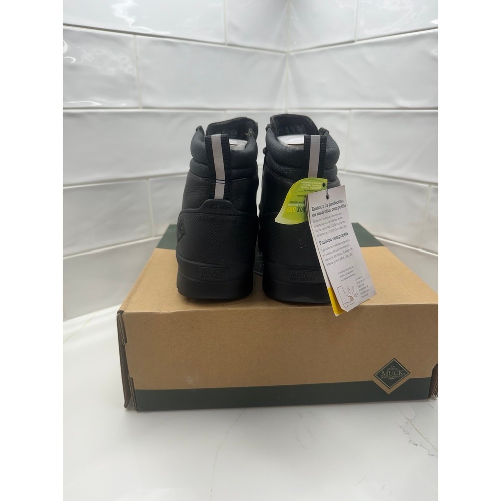 MUCK MEN'S CHORE FARM LEATHER lace up BOOT men's 8.5 composite toe - Picture 2 of 6